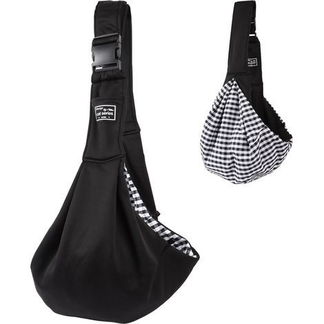 Bolsa transportadora para perros, bolsas transportadoras para cachorros, bolsa transportadora tipo bandolera para perros con correa para el hombro, bolsa transportadora tipo bandolera manos libres par (1/4)