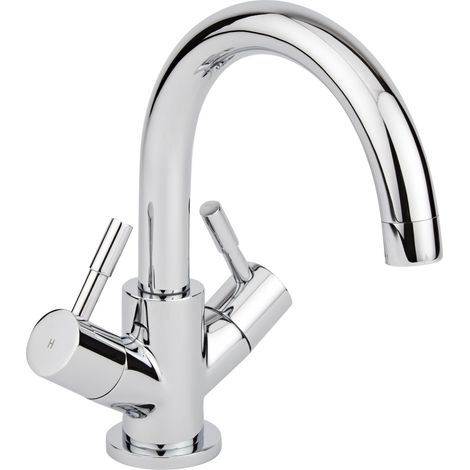 Milano Mirage Bathroom Mono Basin Mixer Tap with Swivel Spout - Chrome (1/5)