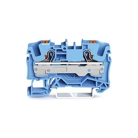 2206-1204 WAGO 2-CONDUCTOR THROUGH TERMINAL BLOCK WITH PUSH-BUTTON 6 MM, BLUE (1/2)
