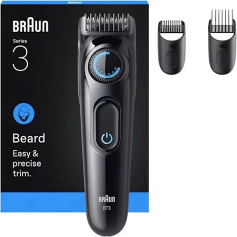 [NEUWERTIG] B-Ware Braun Series 3 Bt3520 Bartschneider Trimmer Akku Rasierer Schwarz Blau Box