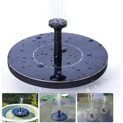 ®Rising FF Fontaine d'eau Suspendue Solaire- Piscine Jardin arrosage submersible 2.0W batterie (1/2)