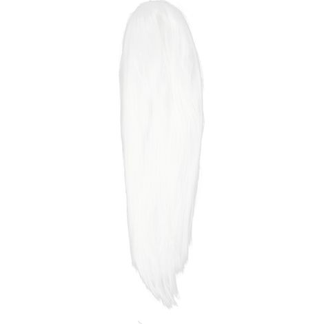 Perruque longue droite blanche synthétique pour femme, costume cosplay anime, mèche lisse intégrale, élégante et naturelle (1/5)