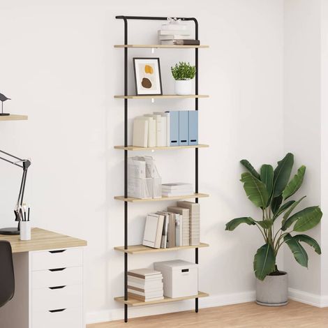 Bücherregal 6 Ebenen 60 x 24 x 203 cm Holzwerkstoff vidaXL