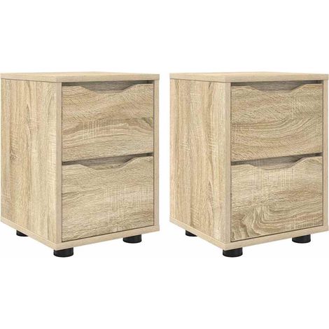 Maison Exclusive - Nachttische 2 pcs Sonoma-Eiche 30,5 x 30 x 43