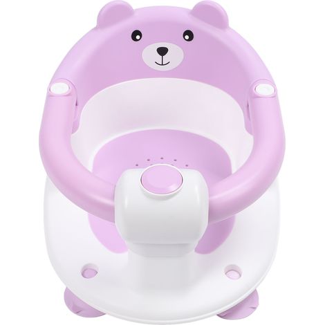 Chaise de bain antidérapante pour bébé, siège de bain assis, tabouret de douche pour nouveau-né, pour salle de bain, violet (1/5)