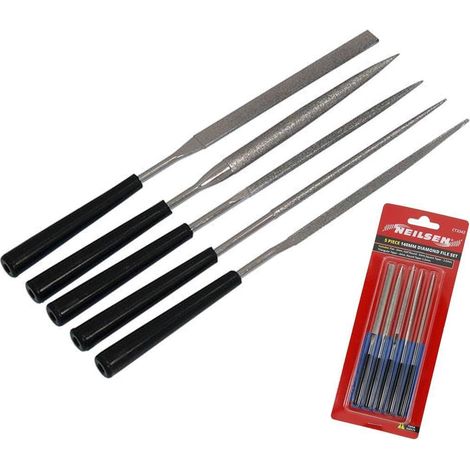 Neilsen 5pc Diamond Needle File Precision Micro Files Craft Work Jewellery Set (1/2)