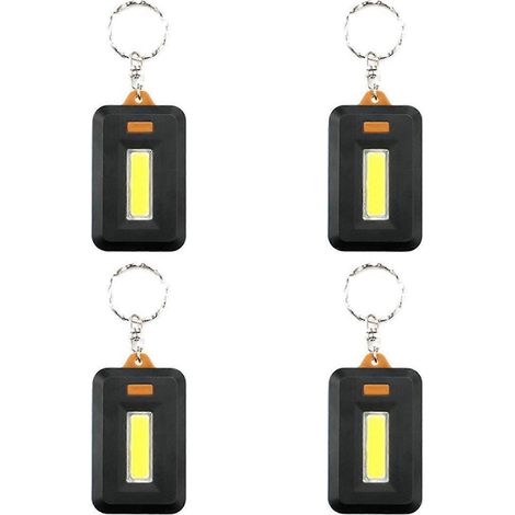 Mini-LED-Taschenlampen-Schlüsselanhänger, langlebig, tragbar, ideal zum Spazierengehen und Radfahren (6 Stück) – orange (1/3)