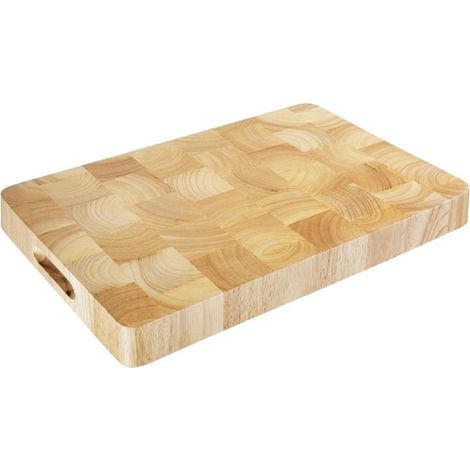 Planche à découper rectangulaire (L)455 x (P)305 x (H)45 mm, en bois d'hévéa (1/5)