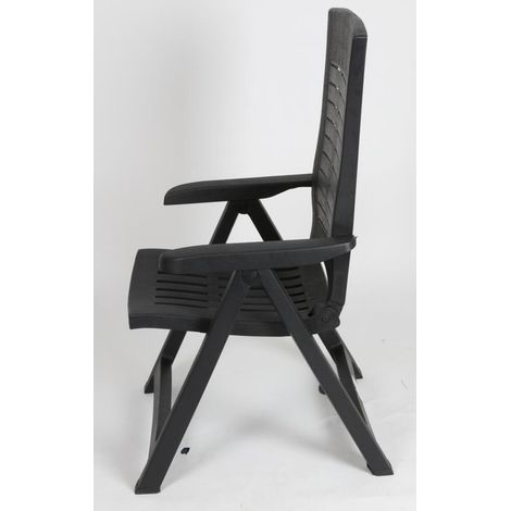 Silver Klappstuhl Holzoptik Kunststoff Campingstuhl Garten Lehner Verstellbar (1/5)