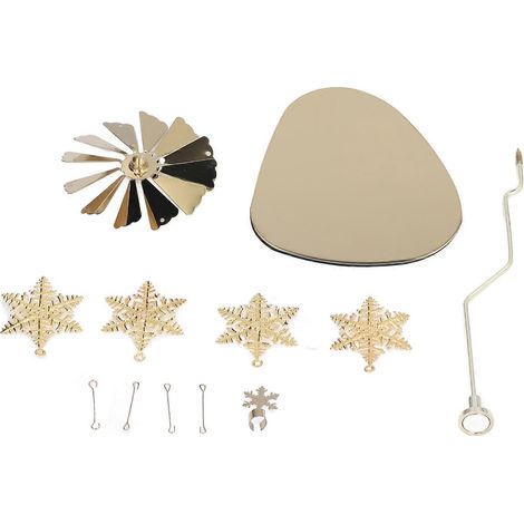 Bougeoir rond triangulaire style romantique européen en acier inoxydable, carillon éolien rotatif pour aromathérapie, bougeoir flocon de neige (1/4)