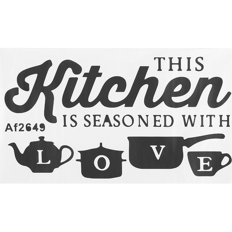 Sticker mural amovible en PVC « Amour » pour la décoration de la maison et de la cuisine (1/5)