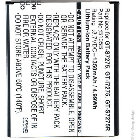 NX - Batterie téléphone, smartphone, GSM pour Samsung 3.7V 1350mAh - B105BEB105BCB105B