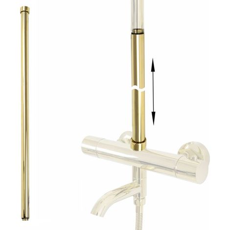 Rallonge pour ensemble bain-douche 60cm – Adaptateur en matériau résistant à l'eau – Couleur or – Garantie 24 mois (1/5)