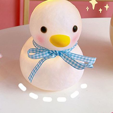 Veilleuse canard mignonne en plastique LED à lumière douce, lampe canard mignonne pour chambres et salons (1/5)