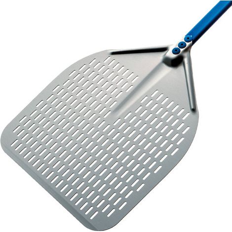 Pelle à Pizza Rectangulaire Perforée, 450x450 mm, L 1700 mm - Mastro