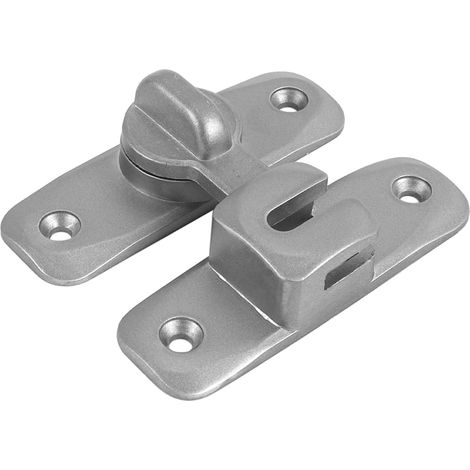 Degree Serrure de Porte de Grange à Rabat en Alliage de Zinc pour Porte coulissante à 90° et 180° pour Grange Garage extérieur (Gris) (1/5)