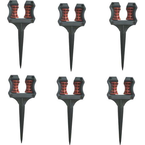 Ecleanfy - Lot de 6 guides piquets pour tuyau d'arrosage avec rouleaux - support jardin (1/5)