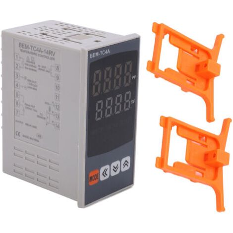 BUNTHAUS Thermostat numérique, régulateur de température PID, sortie relais intelligente, 100-240 V CA (BEM-TC4A-14RV)