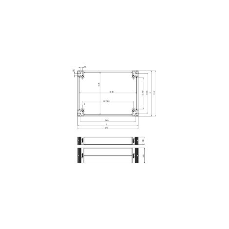 Spacial SF/SM - socle frontal - 200x1600mm - NSYSPF16200