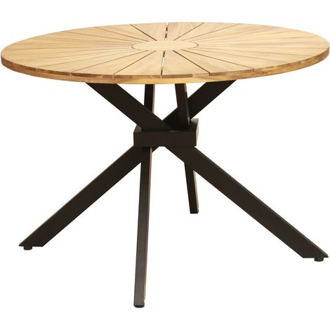 Primaster Gartentisch Paros Ø 115 x 75cm rund Akazienholz Tisch Esstisch Tisch (1/3)