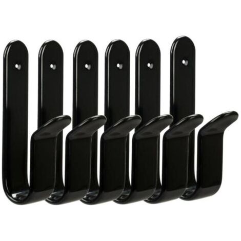 BUNTHAUS Lot de 6 clips de fixation murale horizontaux pour planche à neige, support mural pour planche à neige, pour chambre, garage