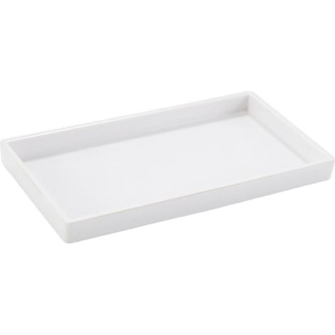 Plateau de rangement pour tasses Plateau de rangement grande capacité 23 cm (9 pouces) Blanc (1/5)