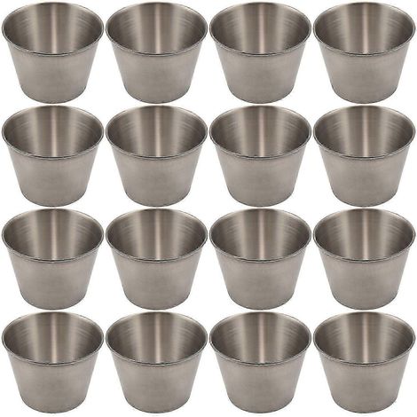 Lot de 24 coupelles à sauce en acier inoxydable, qualité professionnelle, ramequins à condiments - P20250110893 (1/4)