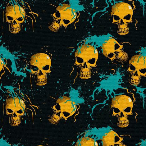 Tela Oxford decorativa para exteriores - Motivo de calavera I DX4145 (1/5)