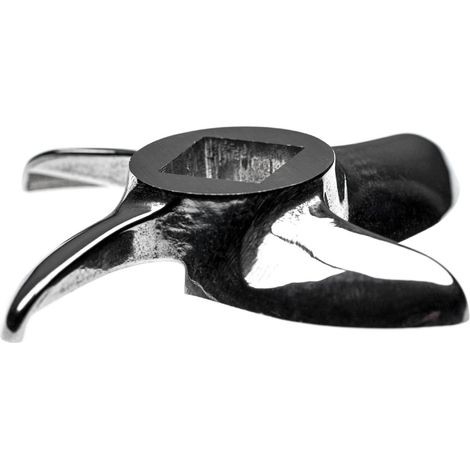 vhbw Cuchilla (en forma de hoz) para picadoras  nº. 22, 13,3 x 13,3mm cuadrado, acero inoxidable por ej. compatible con ADE, Caso, Fama, KBS, Porkert