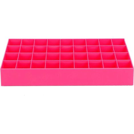 36 Grids Makeup Organizer Storage Box Display Stand Cosmetic Desktop Lipstick Rack ContainerPink (1/5)
