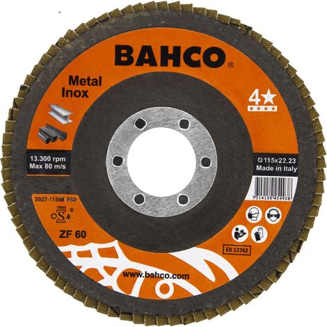 Disque à lamelles pour acier inoxydable et métal Bahco 3927-115IM-P60 (1/3)