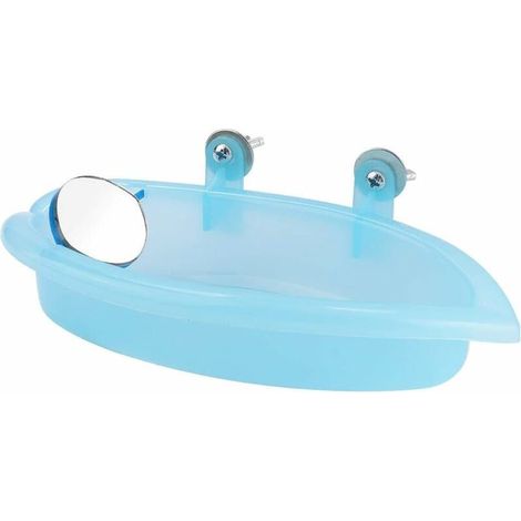 Accessoires pour oiseaux avec miroir, baignoire pour perroquet, cage à oiseaux, salle de bain, petit bain pour canari (1/5)