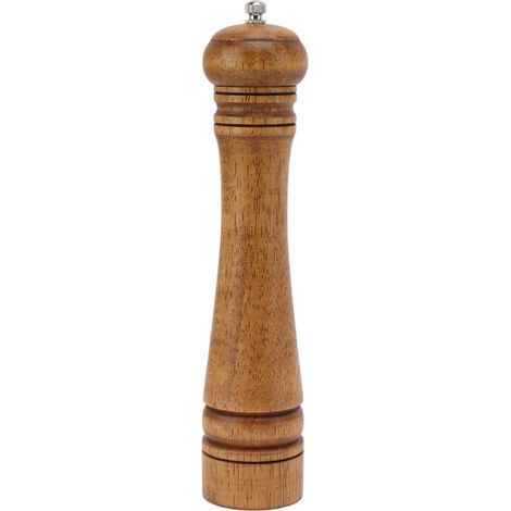 Moulin à poivre en bois professionnel, à grain réglable, avec noyau de broyage en céramique, pour usage domestique, 26,9 x 5,5 cm / 10,6 x 2,2 pouces (1/5)
