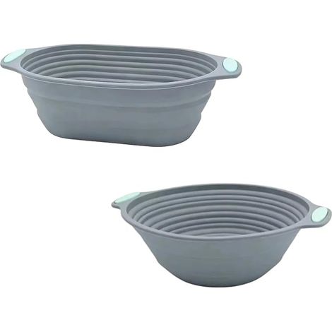 Sourdough Fermentation Basket, Starter Kit, Oval and Round Bread Baking Basket, Silicone Fermentation Baskets, Oval Round (1/5)