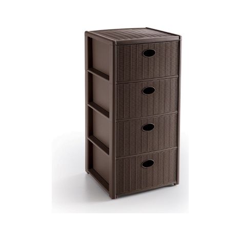Stefanplast CASSETTIERA ELEGANCE 4 cassetti - cm. 40x40x80 h col. Tortora