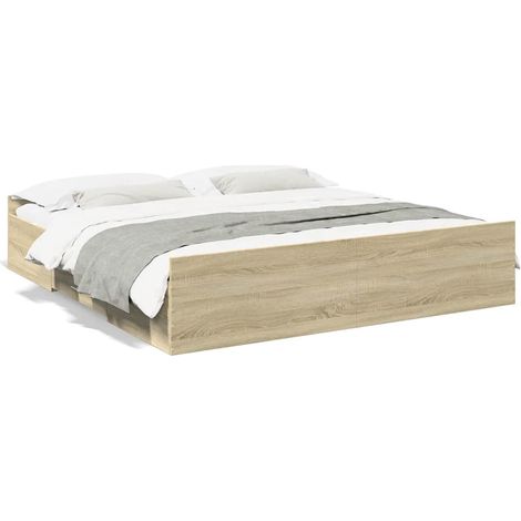 Maison Exclusive - Giroletto Cassetti Rovere Sonoma 200x200 cm Legno Multistrato (1/5)