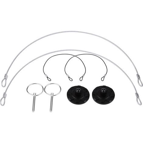 2pcs Universal CNC Billet Aluminum Racing Bonnet Hood Pin Locking Kit Black (1/5)