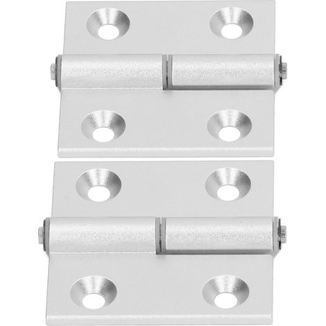 Lot de 2 charnières de porte pliantes à bascule, charnières de meubles en aluminium épais haute dureté avec douille en résine (1/5)