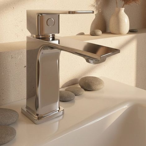 Exagonshop Rubinetto bidet monocomando con flessibili cromo Ten
