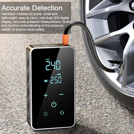 Toivize Gonfiatore per pneumatici senza fili da 150 PSI – Compressore portatile con display a LED – Diverse modalità di gonfiaggio – Spegnimento automatico – Batteria da 1800 mAh (1/5)