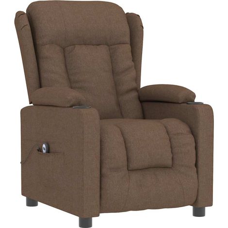 Relaxsessel Elektrisch Braun Stoff vidaXL