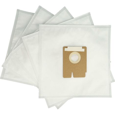 vhbw 5x sacchetto compatibile con Hoover TFV1816 011, TFV2003 011, TFV1818 011 aspirapolvere - microfibra, 27,6cm x 26,6cm Bianco