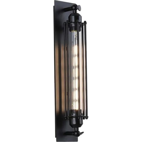 Applique murale, design réglable, style vintage, noir, Pas d'ampoule (1/2)