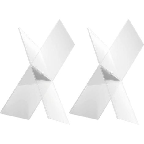 Présentoirs à Livres 2pcs en Acrylique Transparent Forme X Pupitre de Lecture Multifonction pour Rangement et Support Pratique Cuisine ou Lecture (1/5)