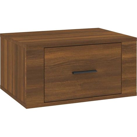 Maison Exclusive - Mesita de noche de pared color roble marrón 50 (1/5)