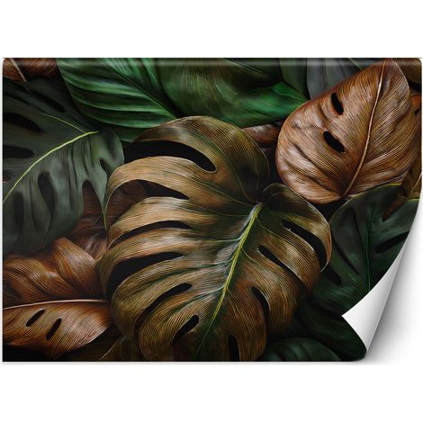 Papier peint Feuilles de monstera en couleurs naturelles 150x105 (1/5)