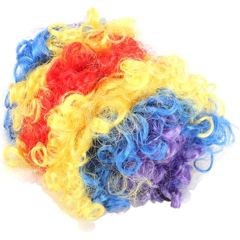Perruque de clown pour chien, mignonne, attrayante et unique, avec collier et attache pour petits chiens et chats. (1/5)