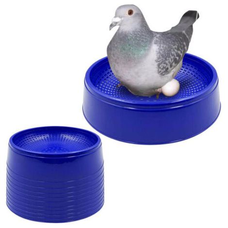 QORVA-Lot de 8 Bols en Plastique réutilisables pour Cage à Pigeons, colombes, Accessoires pour la Maison et la Ferme