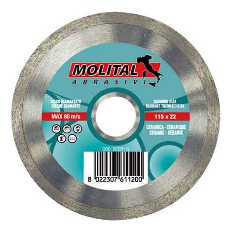 DISCO DIAMANTADO "CERÁMICA" MOLITAL Ø 115 mm
