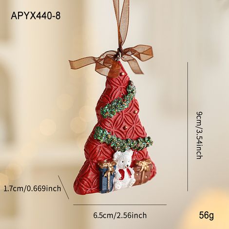 Décoration de Noël en résine peinte, suspension pour sapin avec cloche rétro en relief, ornement coloré style cartoon, accessoire festif pour maison et fête (1/5)